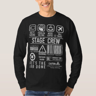 Funny Bühne Crew - Backstage Tech Weater Theater T-Shirt
