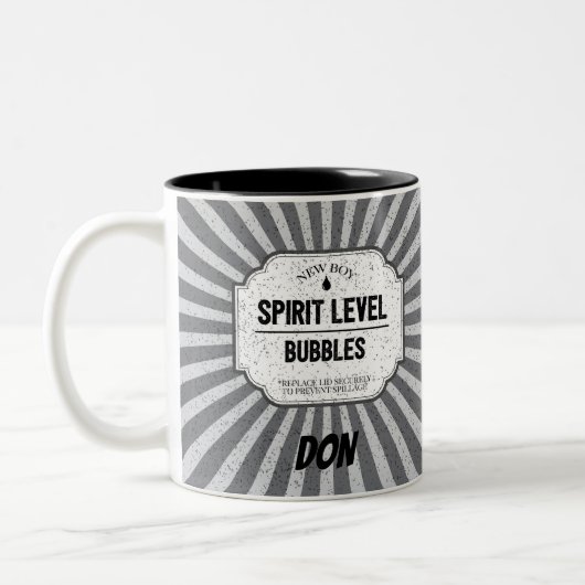 Funny Builder Construction Worker Joke Zweifarbige Tasse (Links)