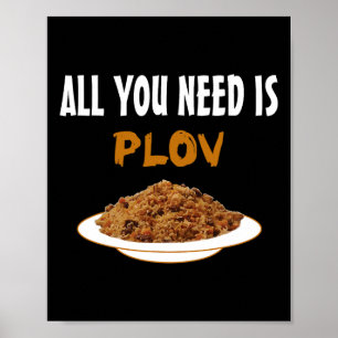 Funny Bukharian Usbek Food - Plov Lover Grillen T- Poster