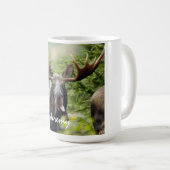Funny Bull Moose Tongue Kaffeetasse (VorderseiteRechts)