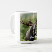 Funny Bull Moose Tongue Kaffeetasse (Vorderseite Links)
