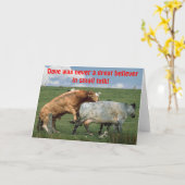 Funny Bull Mounting a Kuh Grußkarte Karte (Gelbe Blume)
