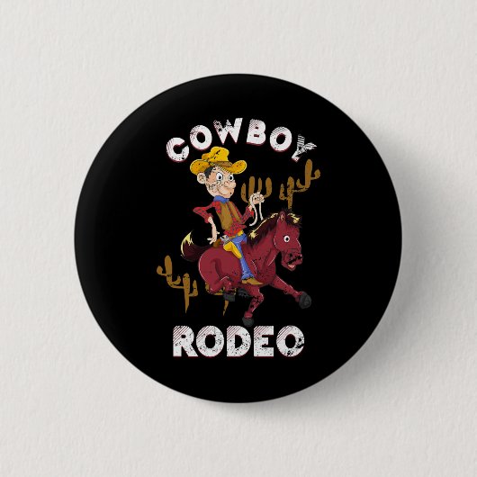 Funny Bull Reittier Rodeo Gift Line Tanz Kind Button (Vorderseite)