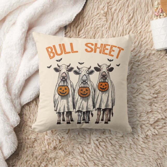 Funny Bull Sheet Vintag Halloween Kissen (Decke)