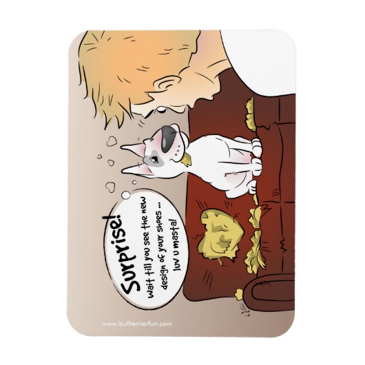 Funny Bull Terrier Cartoon Kühlschrankmagnet Magnet (Vertikal)