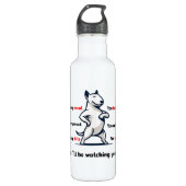 Funny Bull Terrier Dog Edelstahlflasche (Vorderseite)