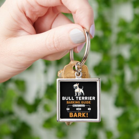 Funny Bull Terrier Dog Schlüsselanhänger (Hand)