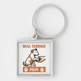 Funny Bull Terrier Dog Schlüsselanhänger