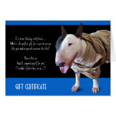 Funny Bull Terrier Gift Card (Vorderseite (Horizontal))
