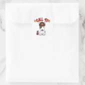 Funny Bull Terrier ist Feuerwehrhund Runder Aufkleber (Tasche)