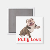 Funny Bulldog American Bully Liebe Puppy Dog Magnet (Vorderseite/Rückseite)