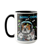 Funny Bulldog "Barkonaut" Weltraumhund Lover Gesch