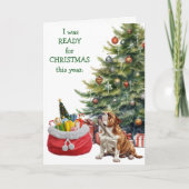 Funny Bulldog Bereit zu Weihnachten (Vorderseite)