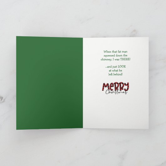 Funny Bulldog Bereit zu Weihnachten (Innenseite)