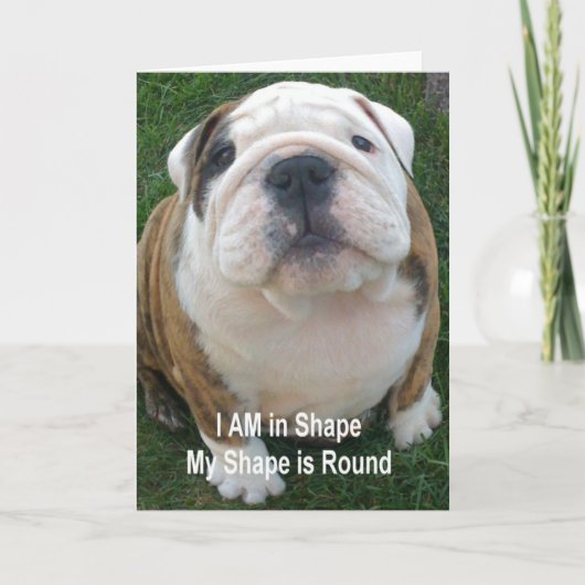 Funny Bulldog Dogcard Notecard Creationarts Karte (Vorderseite)