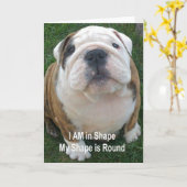 Funny Bulldog Dogcard Notecard Creationarts Karte (Gelbe Blume)