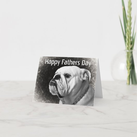 Funny Bulldog Fathons Day Cards Karte (Vorderseite)