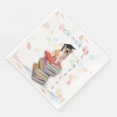 Funny Bulldog Graduation Party Paper Napkin Serviette (Ecke)