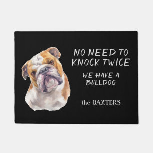 Funny Bulldog ist nicht nötig, zweimal Doormat zu  Fußmatte