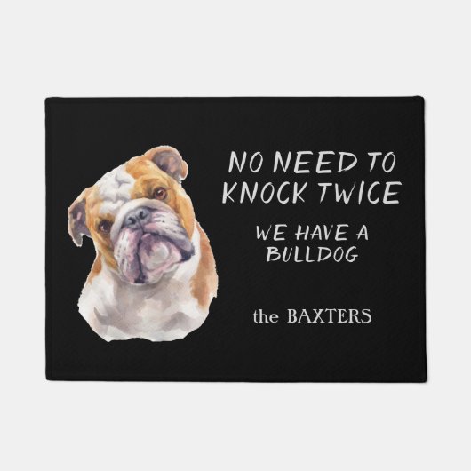 Funny Bulldog ist nicht nötig, zweimal Doormat zu Fußmatte (Vorderseite)