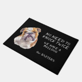 Funny Bulldog ist nicht nötig, zweimal Doormat zu Fußmatte (Schrägansicht)