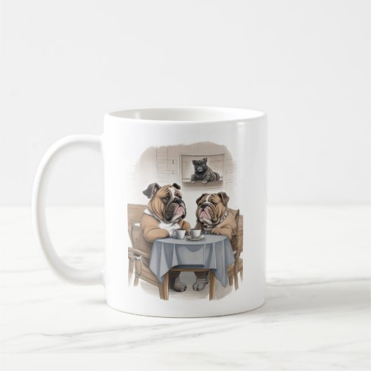 Funny Bulldog Kaffeetasse (Links)