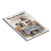 Funny Bulldog Notizblock (Rechte Seite)