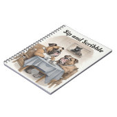 Funny Bulldog Notizblock (Linke Seite)