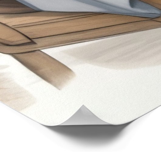 Funny Bulldog Poster (Ecke)