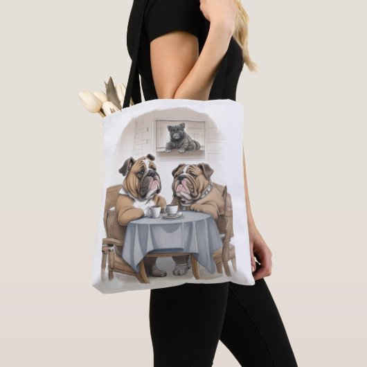 Funny Bulldog Tasche (Von Nahem)
