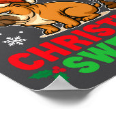 Funny Bulldog Ugly Christmas Sweater Hilarious Dog Poster (Ecke)