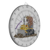 Funny Bulldozer Driving Cartoon Dartscheibe (Vorderseite Links)