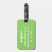 Funny Bulldozer Driving Cartoon Gepäckanhänger (Rückseite vertikal)