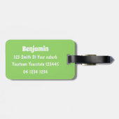 Funny Bulldozer Driving Cartoon Gepäckanhänger (Rückseite horizontal)