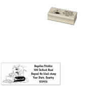 Funny Bulldozer Driving Cartoon Gummistempel (Stempel)