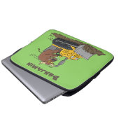 Funny Bulldozer Driving Cartoon Laptopschutzhülle (Vorne Knopf)