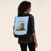 Funny Bulldozer Driving Cartoon Rucksack (Ausgewaschen)