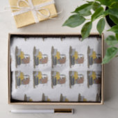 Funny Bulldozer Driving Cartoon Seidenpapier (Geschenk)