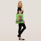 Funny Bulldozer Driving Cartoon Tasche (Am Model)