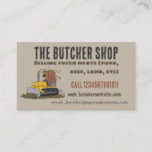 Funny Bulldozer Driving Cartoon Visitenkarte (Vorderseite)