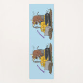 Funny Bulldozer Driving Cartoon Yogamatte (Vorderseite)