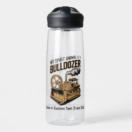Funny Bulldozer Minimalist Retro Spirit Animal  Trinkflasche