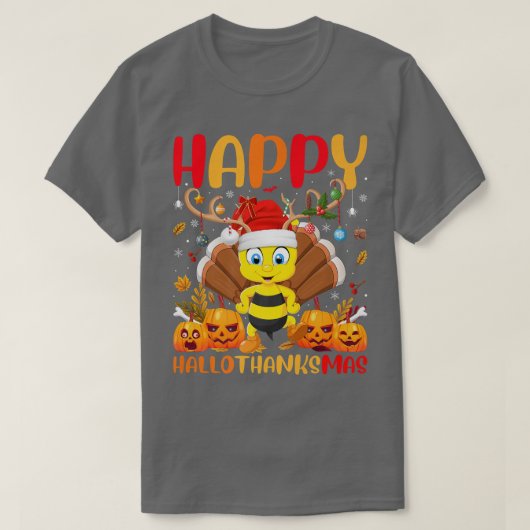 Funny Bumble Bee Lover Happy Bumble Bee HelloDanke T-Shirt (Design vorne)