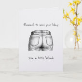 Funny Bummed Punny Belated Birthday Card Karte (Gelbe Blume)