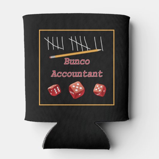 Funny Bunco Dice - Bunco Accountant Dosenkühler (Rückseite)