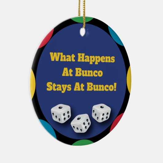 Funny Bunco Dice Game Holiday Geschenk Keramik Ornament (Rechts)