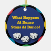 Funny Bunco Dice Game Holiday Geschenk Keramik Ornament (Vorne)