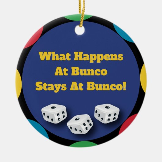 Funny Bunco Dice Game Holiday Geschenk Keramik Ornament (Vorne)