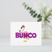 Funny Bunco Dice Game und Pink Flamingo Postkarte (Stehend Vorderseite)