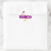 Funny Bunco Dice Game und Pink Flamingo Runder Aufkleber (Tasche)